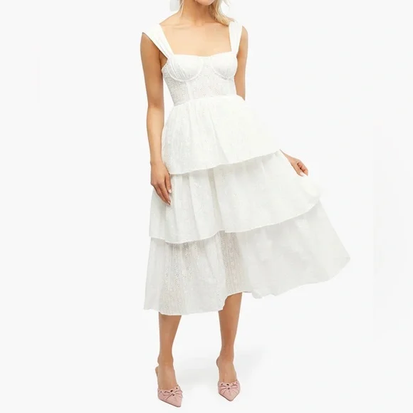 WeWoreWhat | Dresses | Corset Eyelet Maxi Dress Brand New | Poshmark